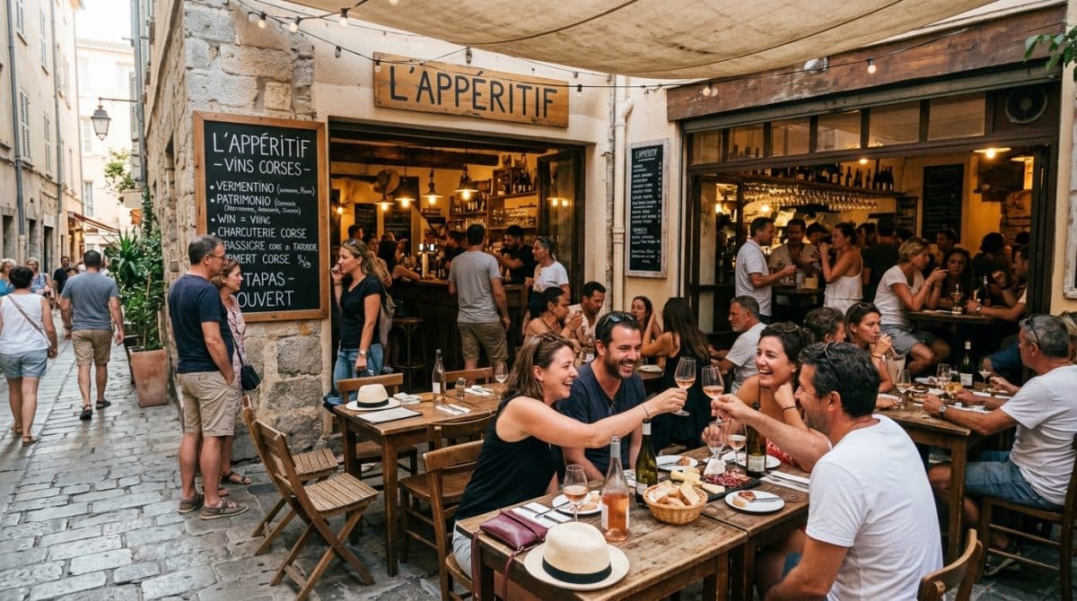 Illustration générée : Murs et fonds de commerce bar a vins ajaccio hypercentre ville