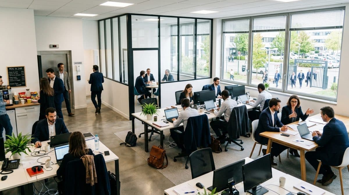 Illustration générée : Bureaux · SAINT-GENIS-LAVAL