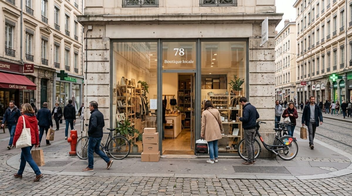 Illustration générée : Murs Commerciaux · LYON 2e Arrondissement